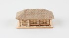 Youngmodeler Hobby Wooden Model Kits Mini 1 150 Thatched-roof Three-room House