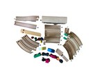 Vintage Train Wooden Lot Set Track Pieces  Wooden Train Tracks  Free Shipping 