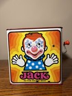 Working Vintage 1971 Mattel Clown Jack-in-the-box Music Box Toy Mpn  2886