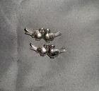 Vintage 1940   s Sterling By Coro Lovebirds Sweetheart Pin Set
