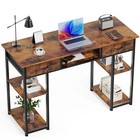 48  Rectangular Computer Study Desk 3-drawer Office Laptop Pc Work Table W shelf