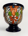 Talavera Mexican Folk Art Ceramic Planter Pot Pedestal Hand Painted 9    X 8    New