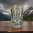 Vintage Dad s Root Beer Soda Clear Barrel Shaped Heavy Glass Mug 5 25  Tall