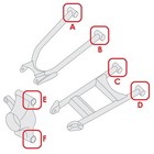 Front A-arm Lower Upper Bushing Kit For Polaris Sportsman X2 550 2011-2013