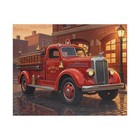Vintage Red Fire Truck Puzzle   Retro Fire Engine Jigsaw