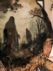 Zrike Halloween Set Of 4 Dinner Plates Spooky Haunted Graveyard New Design