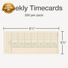 Time Cards Weekly 2 Sided Overtime Format 3-3 8  X 8-1 4 