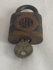 Yale Padlock With Original Key Works Vintage Brass Lock Usa 2 5    Aged