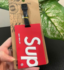 Supreme Red Classic Logo Card Holder Luggage Tag Travel Bag New With Tag 2025
