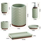 Bathroom Accessories Set 6 Pieces Toothbrush Holder Soap Dispenser Ceramic Ba   