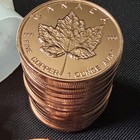 1 Oz  999 Fine Copper Rounds Canadian Maple Leaf Quantity Available Bullion     