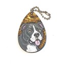 Pit Bull Terrier Dog Keychain  Hand Painted  Charm