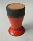 Vintage Danish Modern Ceramic Candle Holder Svend Aage Jensen Orange