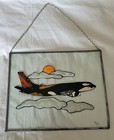 2 Vintage Southwest Airlines Stained Glass Airplane Sun Catcher 10  X 8 
