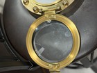Ship s Time Brass Wall Clock Porthole Quartz Nautical Heavy Captain Quarters 