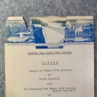 New York Central Buffalo Eastern Star Party Aug 3 1940 Special Menu