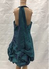 Impressions Bridal Dark Teal Ruched Halter Formal Cocktail Dress - Size 12
