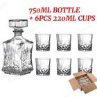 Liquor Whiskey Decanter Vintage Glass Crystal Bottle Wine Stopper Bar Scotch Rum