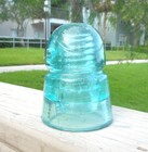 Nice Light Aqua Cd 145 Hawley Harloe Beehive Style Glass Insulator  f 