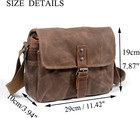 Slr Camera Bag  Waterproof Wax Canvas Bag Vintage Camera Case Messenger Bag With