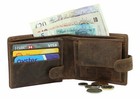 Starhide Mens Rfid Blocking Real Leather Billfold Notecase Coin Pocket Wallet
