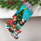 Bucilla Christmas Felt Stocking Applique Kit 18  Long Christmas Dogs 89251e