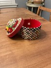 Vtg Mary Engelbriet Round Hat Box Pin Cushion