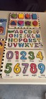 Melissa   Doug Wooden Peg Puzzle Lot W  Sound Train Farm Animals Abc Numbers