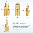1 4 Npt Brass Air Compressor Coupler Kit 14 Pcs Quick Connect Air Hose Fittings