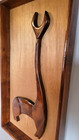 Vintage Mcm Danish Modern Carved Rosewood Deer Antelop Walnut Wall Art 24 5 