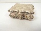Antique Square 19th Century Dutch  833 Solid Silver Snuff Box Dated 1859