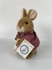 Vtg Eden Plush Cotton Tail Bunny Peter Rabbit Potter Red Cape Easter Basket Tags