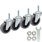  Casters Wheels  3-inch Threaded Stem Tpr Caster 3 8 -16 X 1-1 2   Heavy Duty 