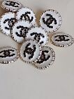Lot Of 10 17 Mm  Designer Cc  Button Replacement Gold Tone Chanel Button