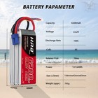 2pcs Hrb 22 2v 6s 6200mah Lipo Battery 100c Ec5 For Heli Plane Quad Car Truck