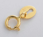 Pure Au750 18k Solid Gold 2 Ring Clasp For Bracelet Necklace Jewelry Diy Finding