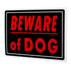 Durable 10x14 Aluminum  beware Of Dog  Sign Clear Warning For Security   Safety