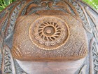 Antique Anglo - Indian Kashmir Carved Hardwood Box