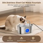 Cat Water Fountain Stainless Steel 74oz 2 2l Automatic Pet Dog Water Fountain