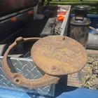 Vintage John Deere Moline Ill  Cast Iron Embossed Planter Hopper Lid Plate