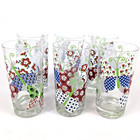Georges Briard Vintage Butterfly Tumblers Set Mcm Barware Colorful Retro Glasses