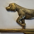 Vintage Brass Hunting Dog   Shotgun Wall Decor