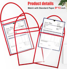 50 Pack Job Ticket Holders Work Order Pockets For 9 X 12 Inch Hanging Sleeve Pla
