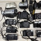 Lot Of 13 Cameras Camcorders Untested As Is Canon Sony Nikon Minolta Pentax Fuji