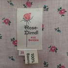 Vintage Rose-dirndl Women s Dirndl Dress Red Cotton Traditional Style  Size 38