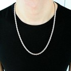 Solid 925 Sterling Silver Italian Rope Chain Mens Necklace 5mm - Diamond Cut