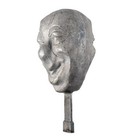 Vtg 1960s Industrial Double-sided Clown Doll Head Aluminum Factory Mold Mandrel