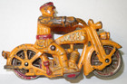 Harley Jr Davidson 1930 s Antique Cast Iron Hubley Motorcycle Vintage Police Toy