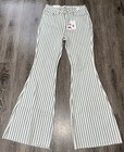 Judy Blue Jeans Pants Super Flare 11w Womens High Waist Bell Bottom Striped New
