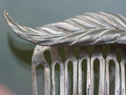 Vintage   chato   Castillo Taxco Mexico Sterling Silver Hair Comb 925 Leaf Motif